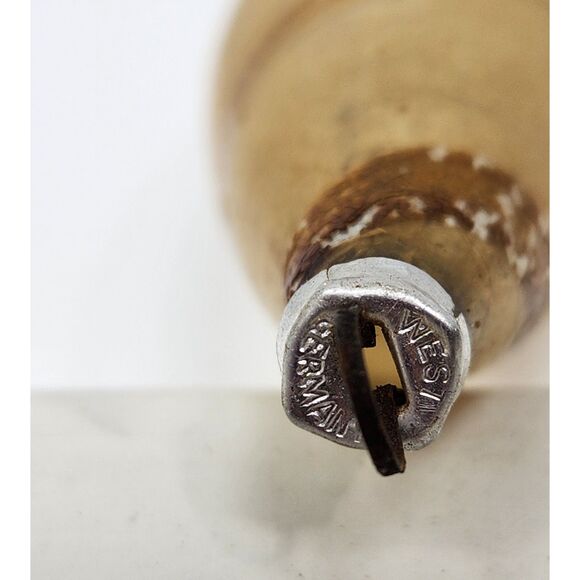 Vintage West Germany Hand Blown Christmas Ornament Gold Teardrop 6" Mercury - Picture 2 of 6